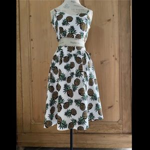 Piece Goods pineapple print matching set